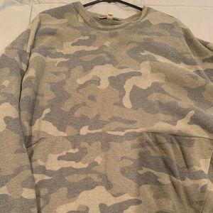 Express one eleven camo sweatshirt